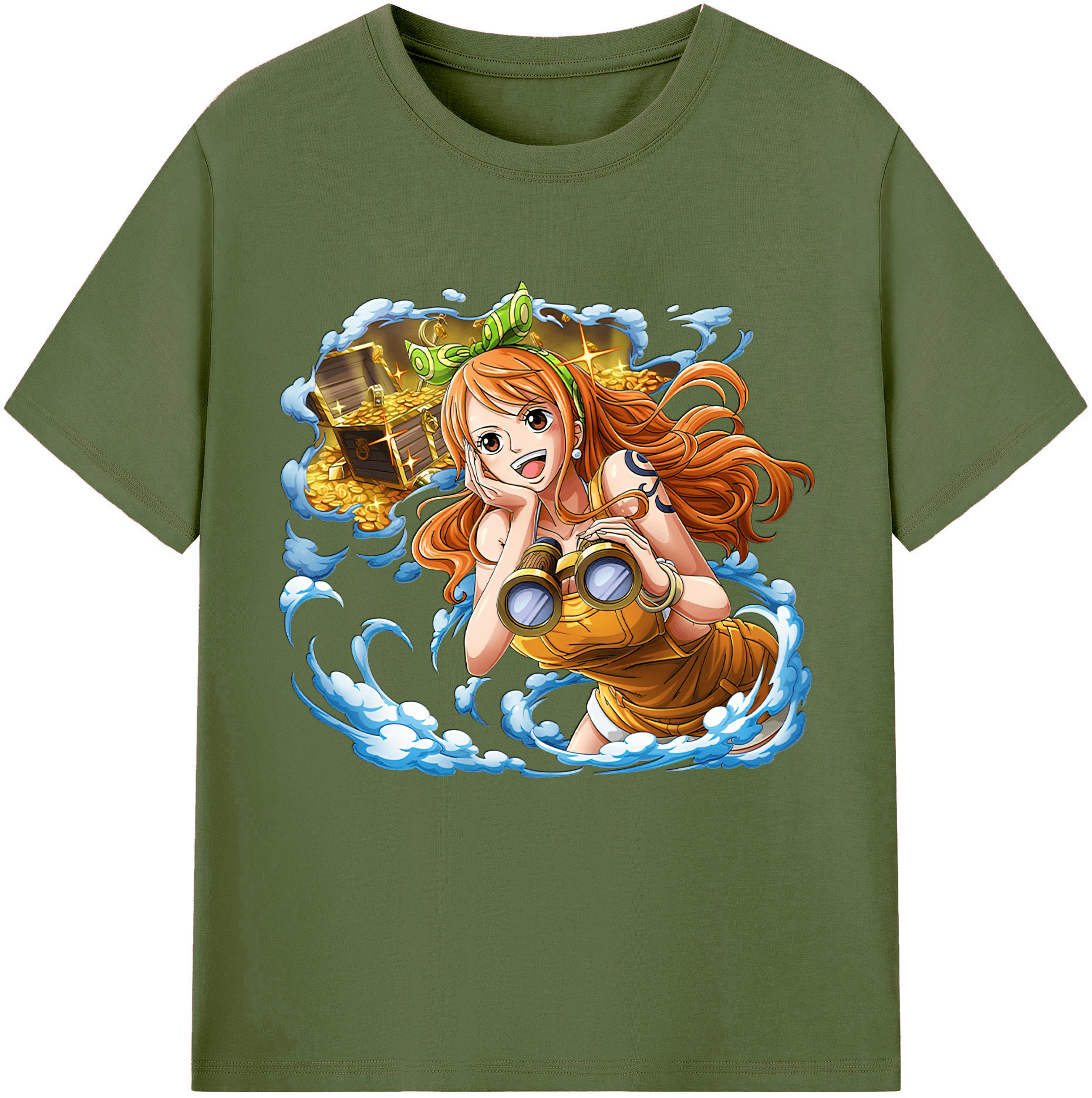 ワンピース ナミ ONE PIECE Nami 綿100％半袖Tシャツ（フロントプリント）